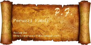 Peruzzi Fabó névjegykártya